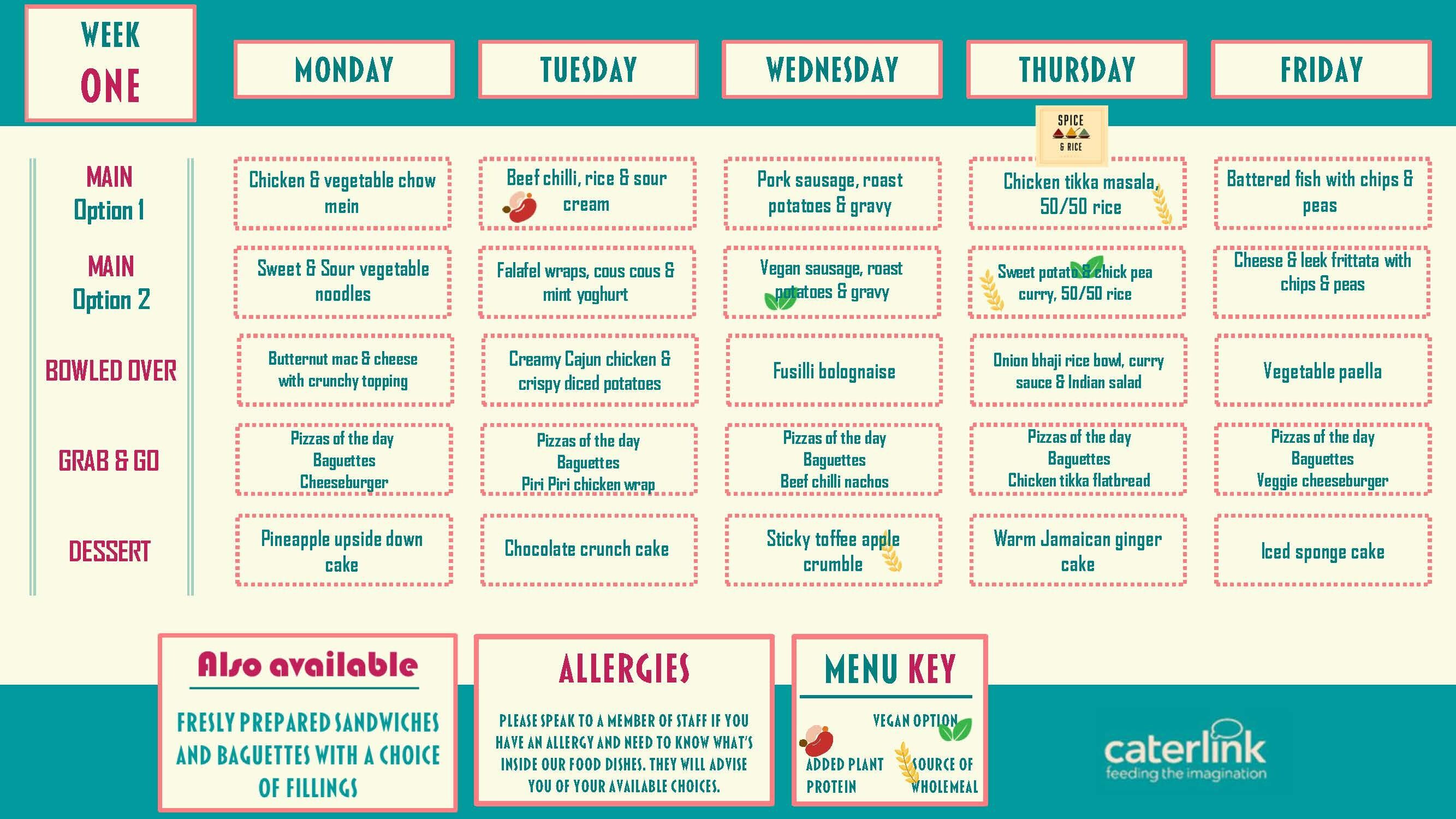 2025 Spring Summer Lunch Menu Display PDF Page 1