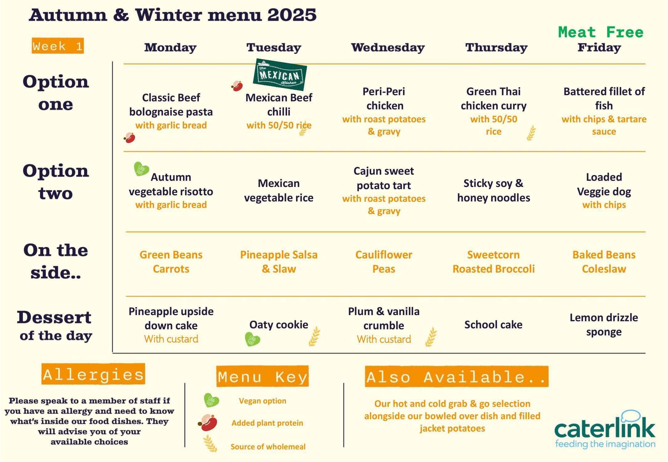 Autumn Winter 25 26 Main Menu St Marys College page 1
