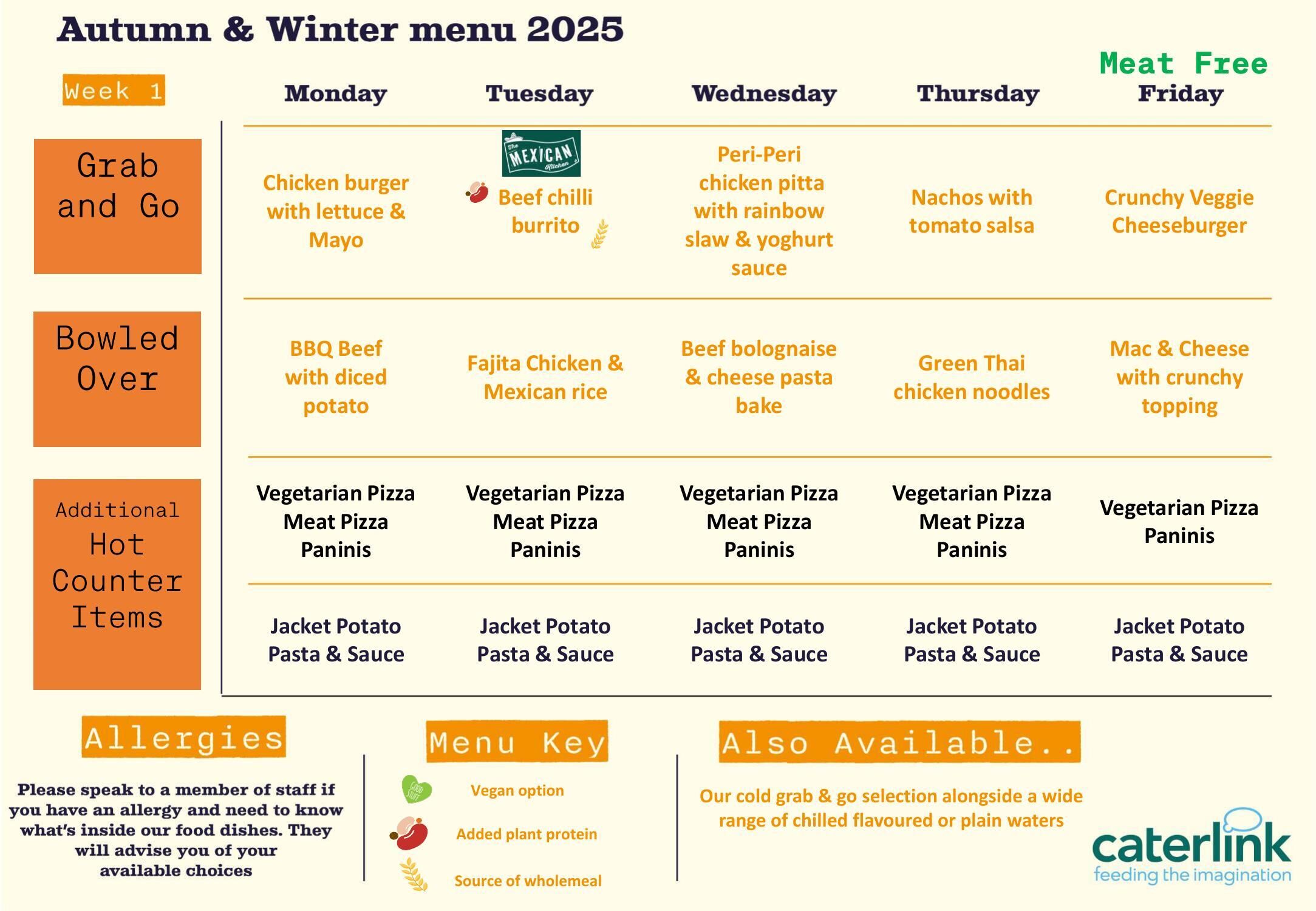 Autumn Winter 25 26 Bowled over GG Menu St Marys College page 1